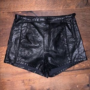 Blank NYC Leather Shorts